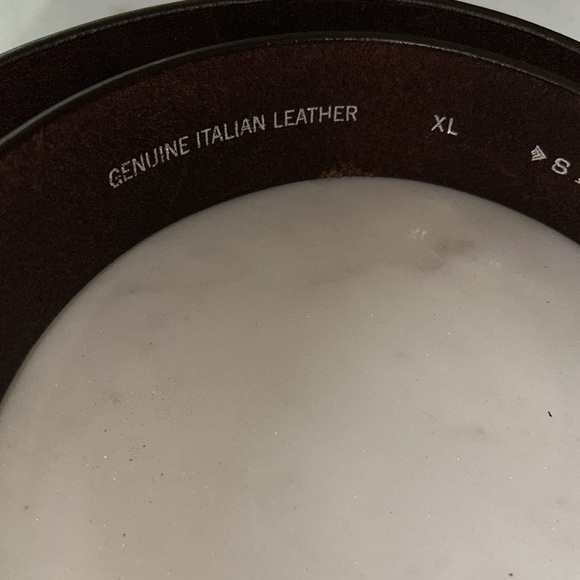 Silpada Brown Leather Belt with Silver Buckle - Picture 2 of 4